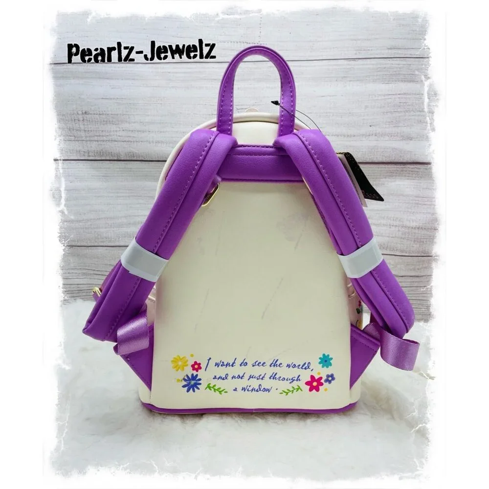 Loungefly Disney Princess Rapunzel Tangled Tower Scene Mini Backpack NWT - Picture 3 of 7